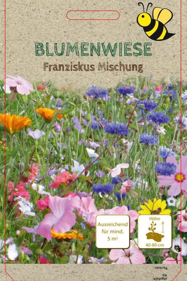 398678P Blumenwiese "Franziskus Mischung" in 5 qm Bunttüte