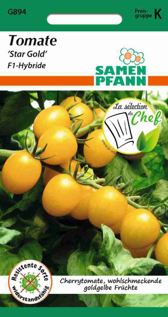 G894 Tomate Star Gold F1, gelbe Cherry-Tomate